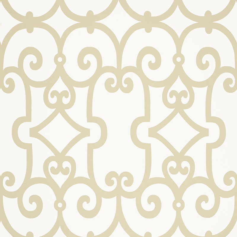 Manor Gate fabric in sand color - pattern number 5005052 - by Schumacher in the Modern Nature collection