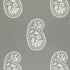 Indore Paisley wallpaper in charcoal color - pattern number 5005062 - by Schumacher in the Modern Nature collection