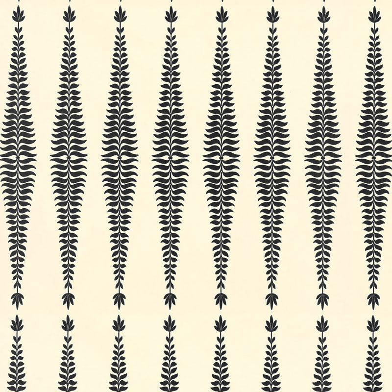Fern Tree wallpaper in noir color - pattern number 5005070 - by Schumacher in the The Smart Set collection