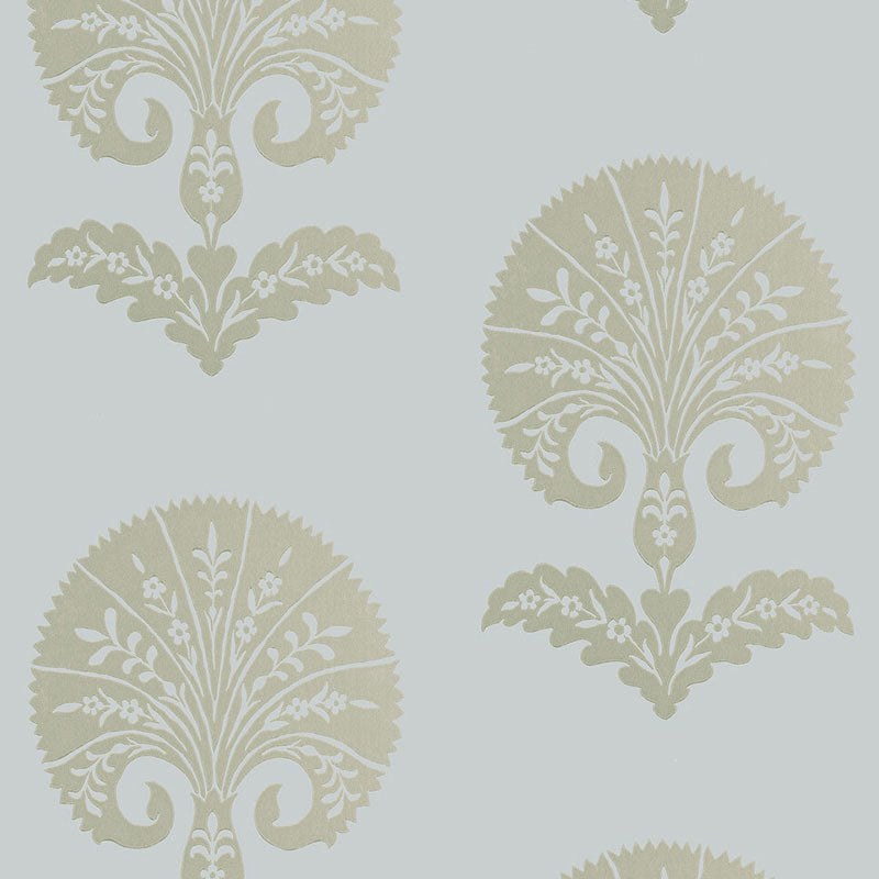 Ottoman Flower wallpaper in heliotrope color - pattern number 5005082 - by Schumacher in the Modern Nature collection