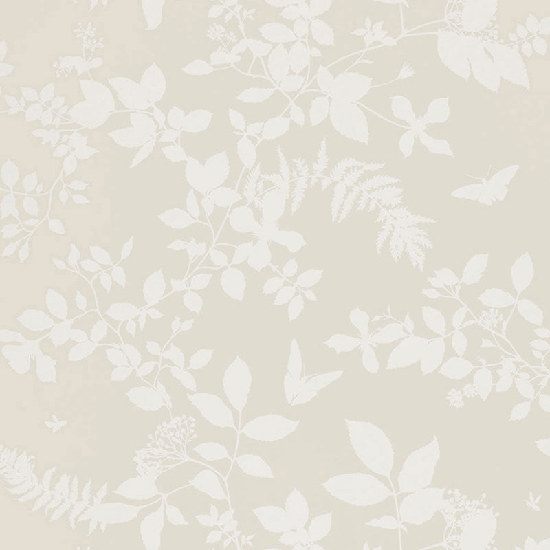 Shadow Vine wallpaper in bone color - pattern number 5005100 - by Schumacher in the Modern Nature collection