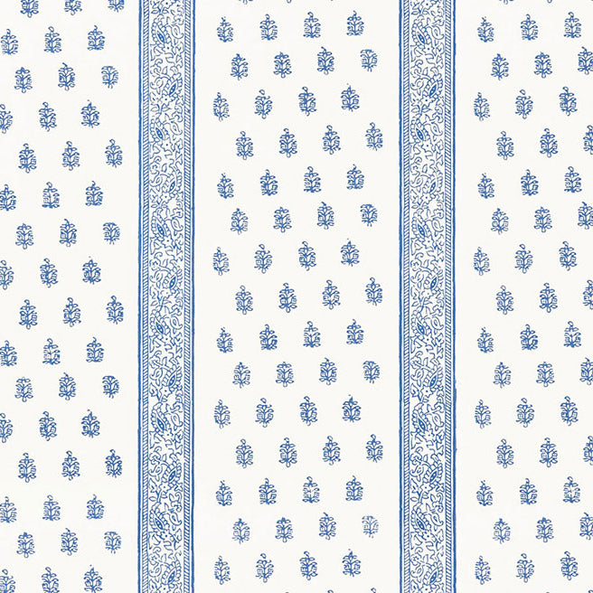 Katsura Stripe wallpaper in delft color - pattern number 5005201 - by Schumacher in the Jaipur collection