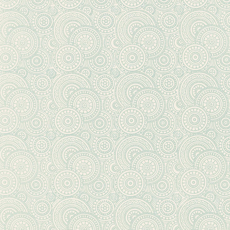 Sadari wallpaper in water blue color - pattern number 5005242 - by Schumacher in the Jaipur collection