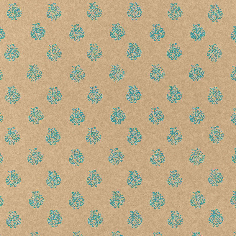 Kaladera wallpaper in turquoise color - pattern number 5005254 - by Schumacher in the Jaipur collection