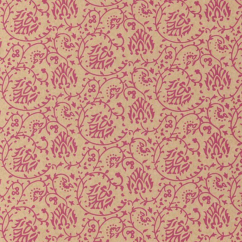 Sarana Vine fabric in cerise color - pattern number 5005273 - by Schumacher in the Jaipur collection