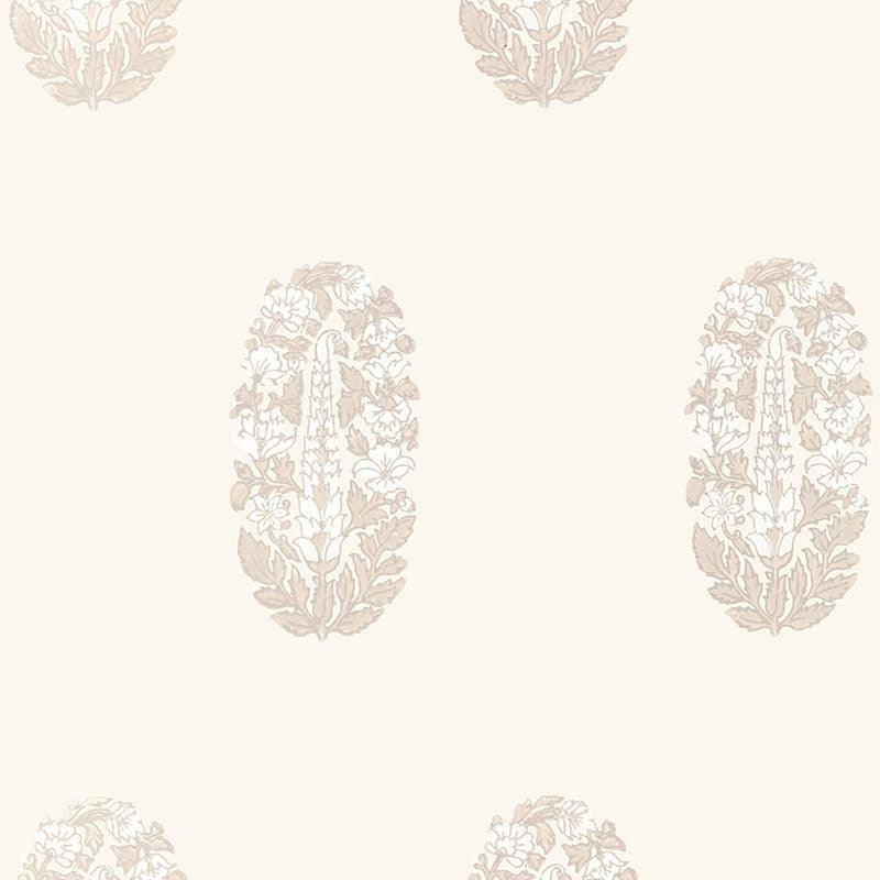 Askandra Flower wallpaper in oyster color - pattern number 5005310 - by Schumacher in the Simply Charming Wallpapers collection