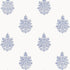 Asara Flower wallpaper in delft color - pattern number 5005321 - by Schumacher in the Jaipur collection