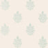Asara Flower wallpaper in water blue color - pattern number 5005322 - by Schumacher in the Simply Charming Wallpapers collection