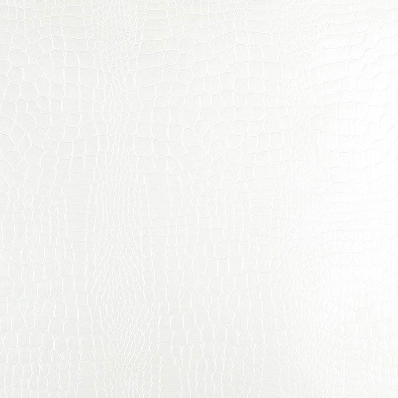 Crocodile fabric in white color - pattern number 5005830 - by Schumacher in the Fabulous Faux collection