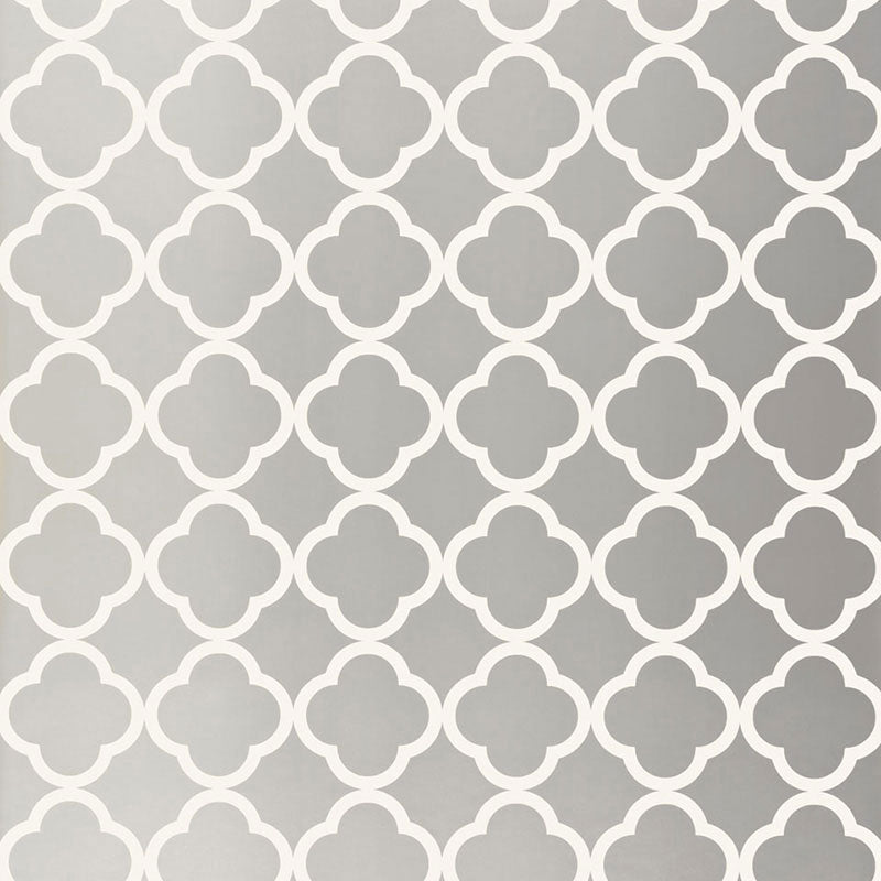 Morocco wallpaper in silver color - pattern number 5005872 - by Schumacher in the Byzantium collection