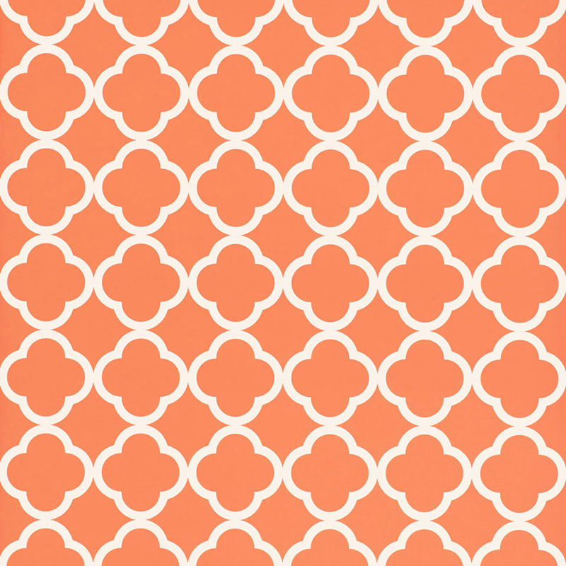 Morocco wallpaper in terra cotta color - pattern number 5005874 - by Schumacher in the Byzantium collection