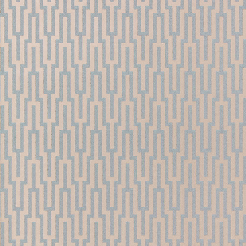Metropolitan Fret wallpaper in moonstone color - pattern number 5005891 - by Schumacher in the Byzantium collection