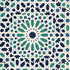 Nasrid Palace Mosaic wallpaper in aegean color - pattern number 5005960 - by Schumacher in the Byzantium collection