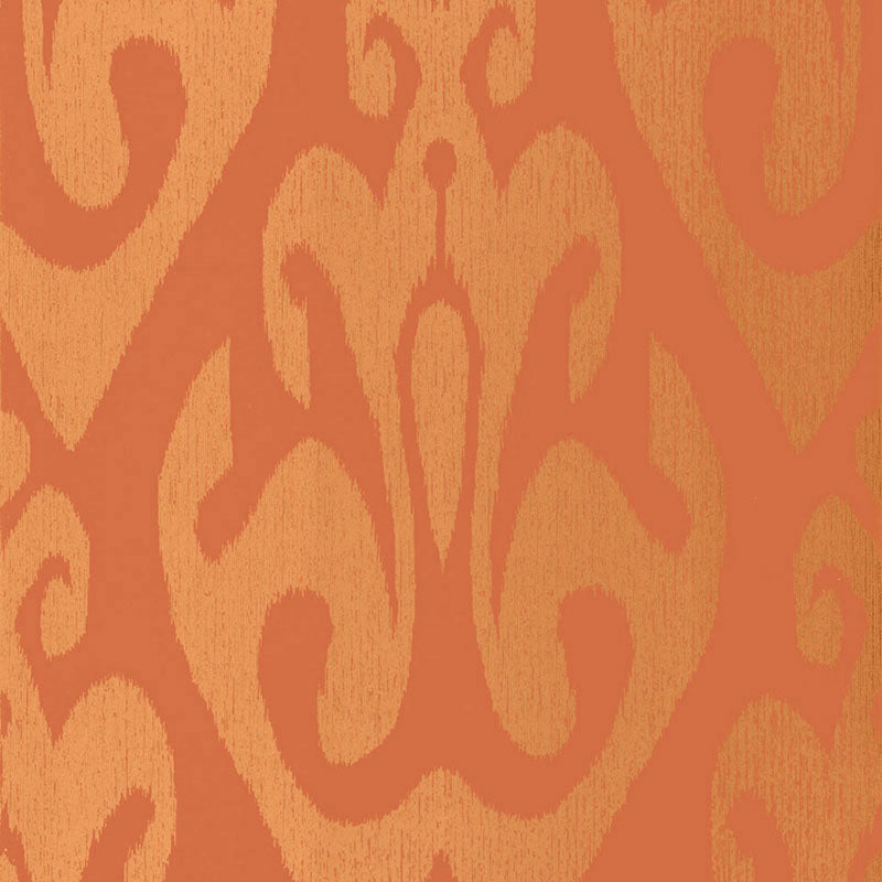 Tokat wallpaper in cinnabar color - pattern number 5005981 - by Schumacher in the Byzantium collection