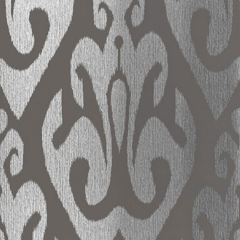 Tokat wallpaper in graphite color - pattern number 5005982 - by Schumacher in the Byzantium collection