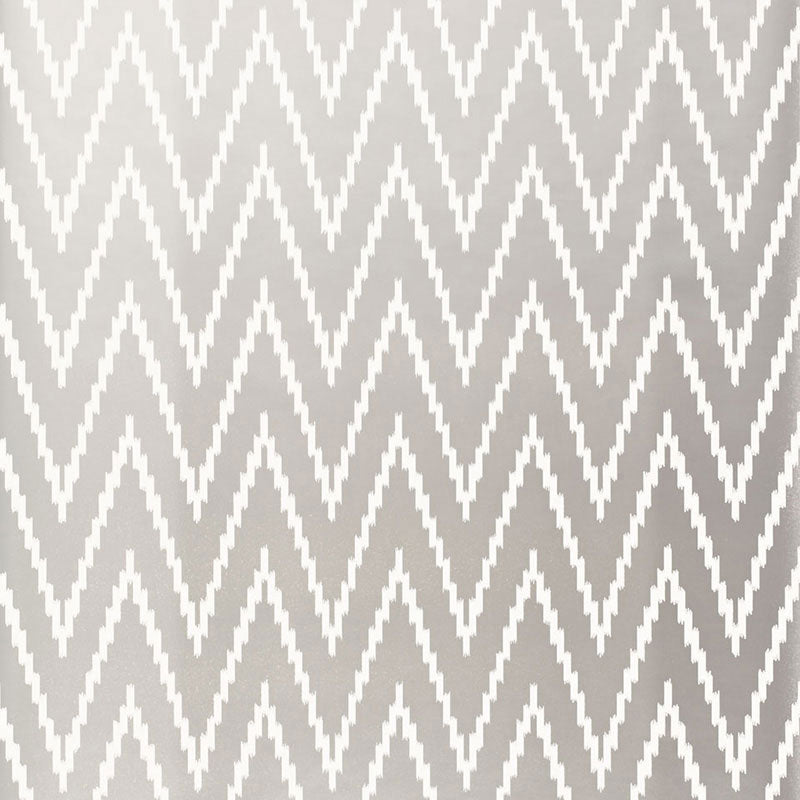 Kasari Ikat wallpaper in silver color - pattern number 5005993 - by Schumacher in the Byzantium collection