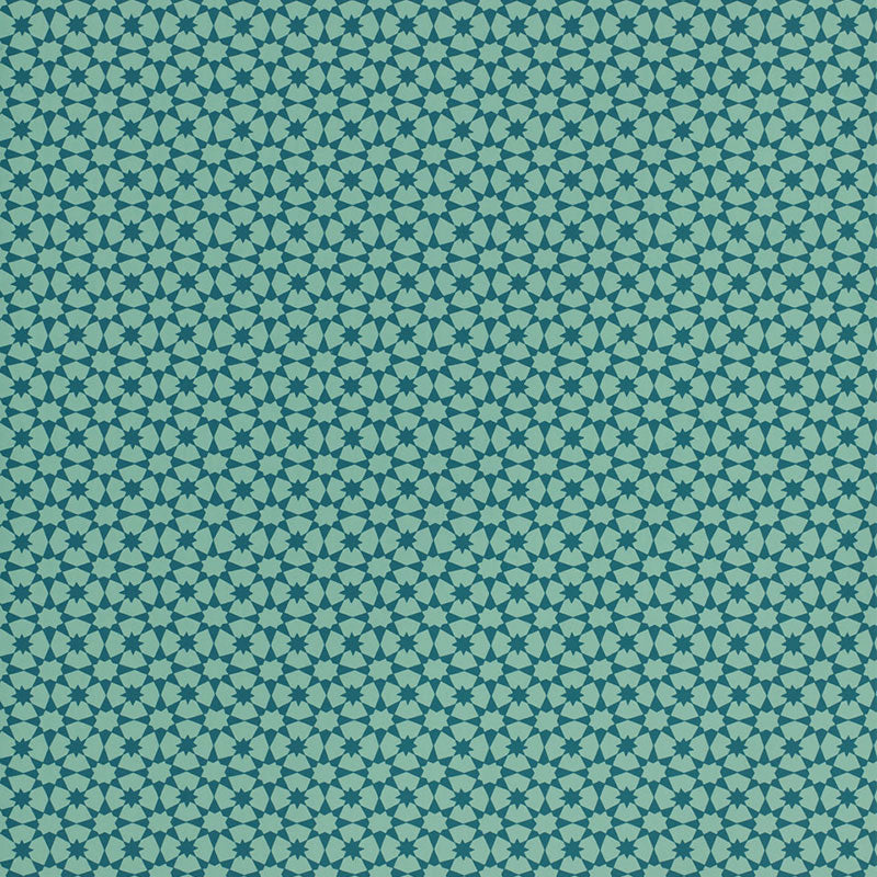 Medina wallpaper in peacock color - pattern number 5006015 - by Schumacher in the Byzantium collection