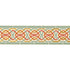 Darro Mosaic Border border in persimmon color - pattern number 5006022 - by Schumacher in the Byzantium collection