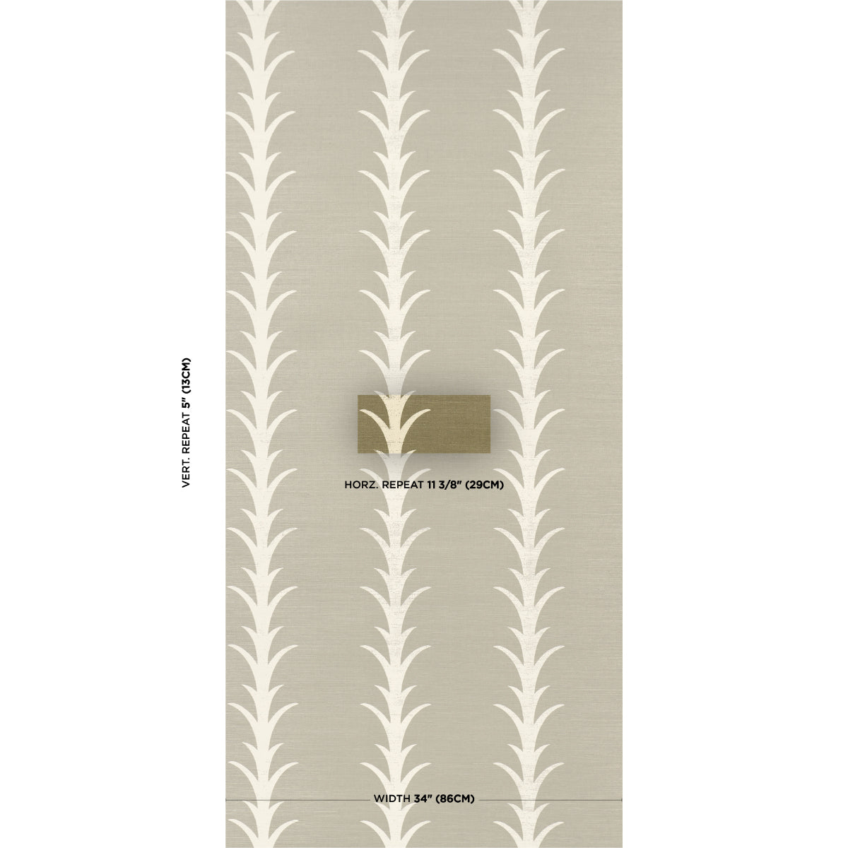 Acanthus Stripe Sisal Wallpaper in juniper color - pattern number 5006057 - by Schumacher in the Perennial Favorites collection