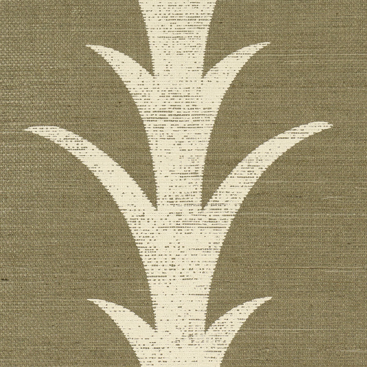 Acanthus Stripe Sisal Wallpaper in juniper color - pattern number 5006057 - by Schumacher in the Perennial Favorites collection