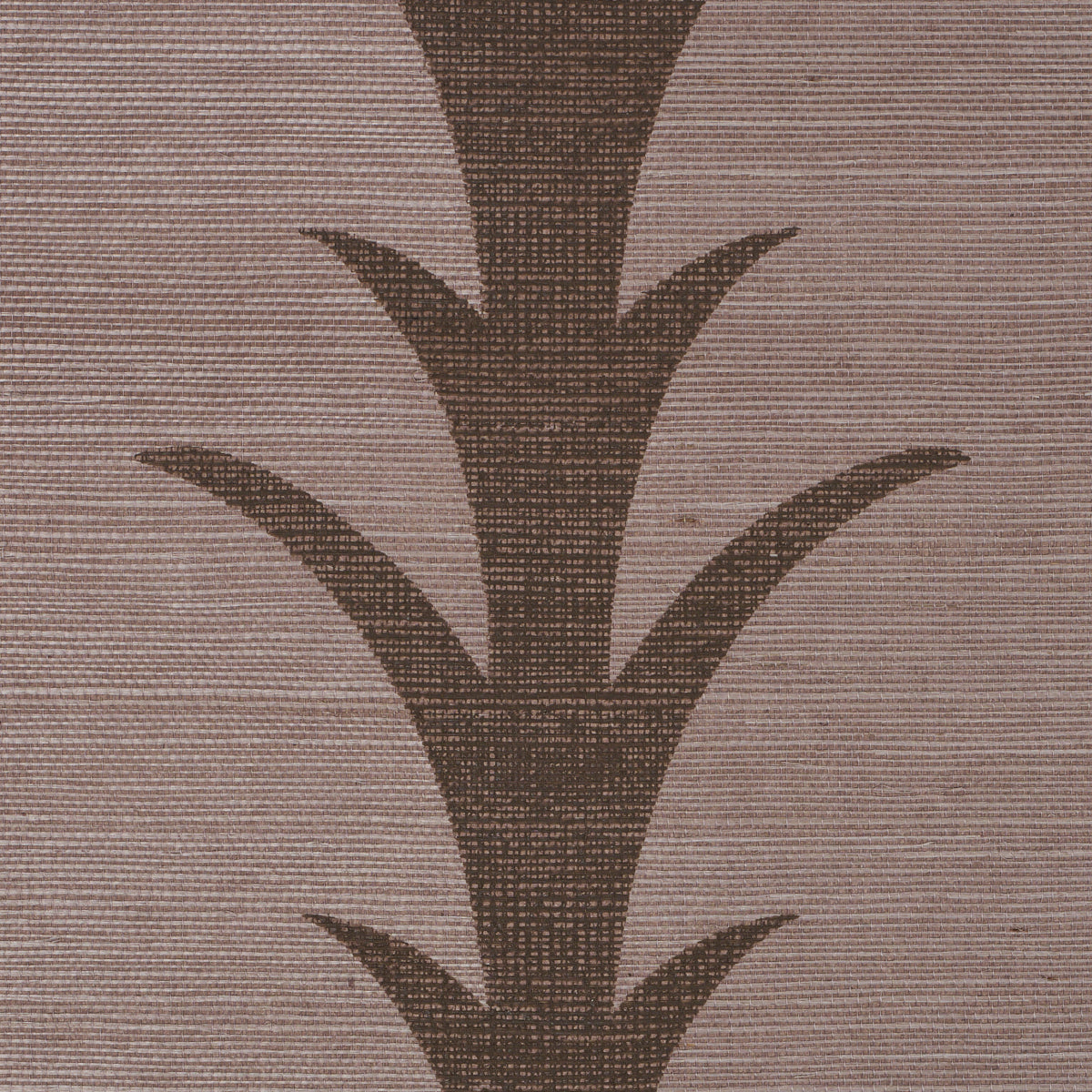 Acanthus Stripe Sisal Wallpaper in rose antique color - pattern number 5006059 - by Schumacher in the Atelier Paris collection
