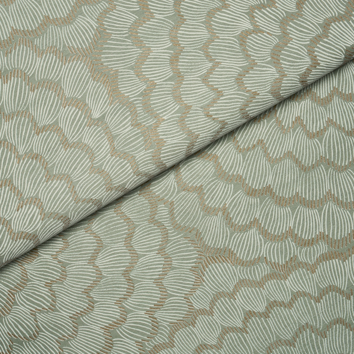 Feather Bloom Sisal Wallpaper in seaglass color - pattern number 5006079 - by Schumacher in the Perennial Favorites collection