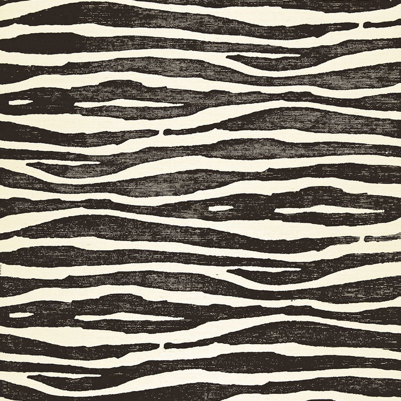 Ripple Sisal wallpaper in zebra color - pattern number 5006132 - by Schumacher in the Celerie Kemble collection