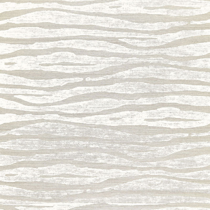 Ripple Sisal wallpaper in fog and chalk color - pattern number 5006133 - by Schumacher in the Celerie Kemble collection