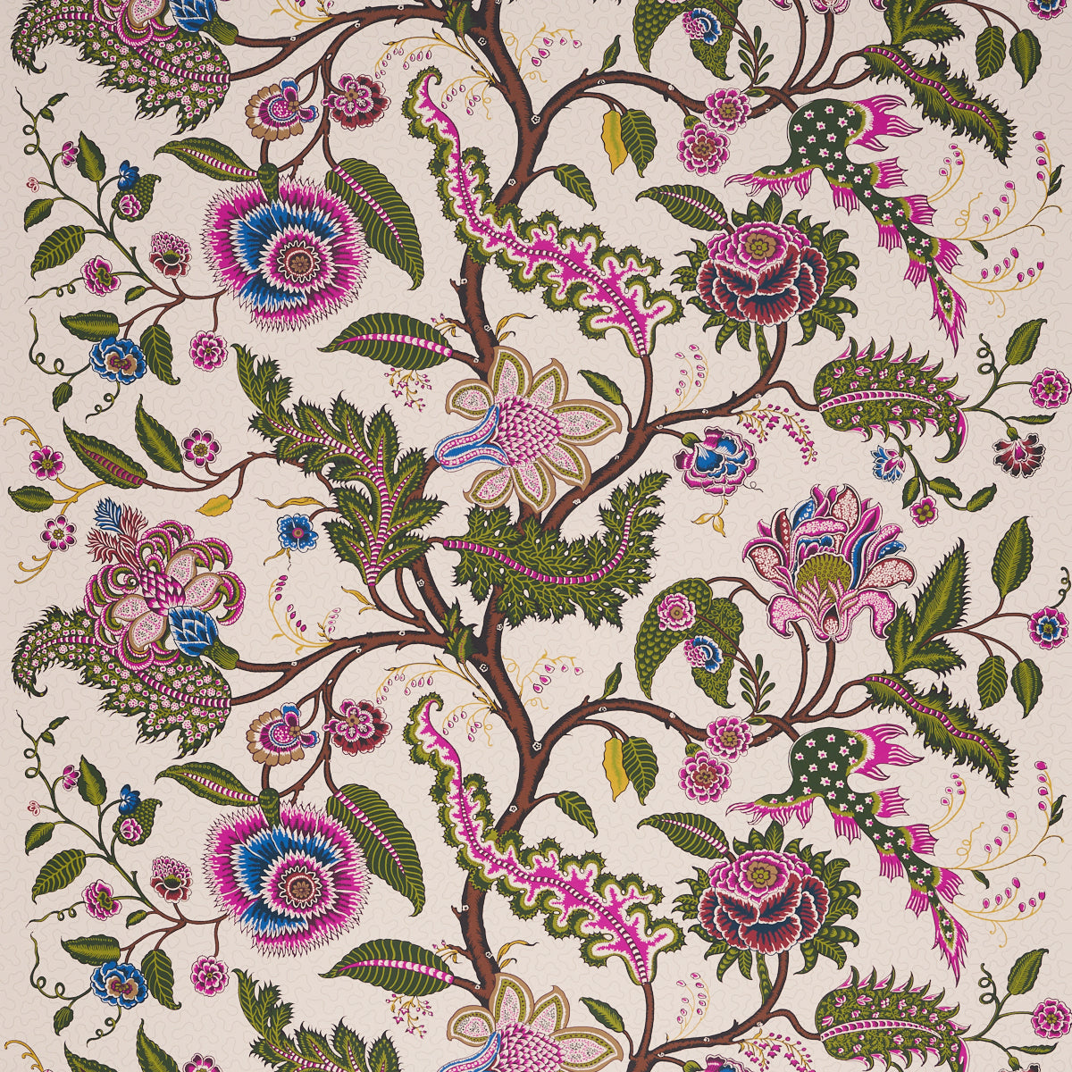 Sinhala Sidewall wallpaper in jewel color - pattern number 5006614 - by Schumacher in the Martyn Lawrence Bullard Schumacher collection