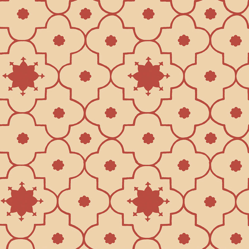 Taj Trellis wallpaper in pomegranate color - pattern number 5006622 - by Schumacher in the Martyn Lawrence Bullard Schumacher collection
