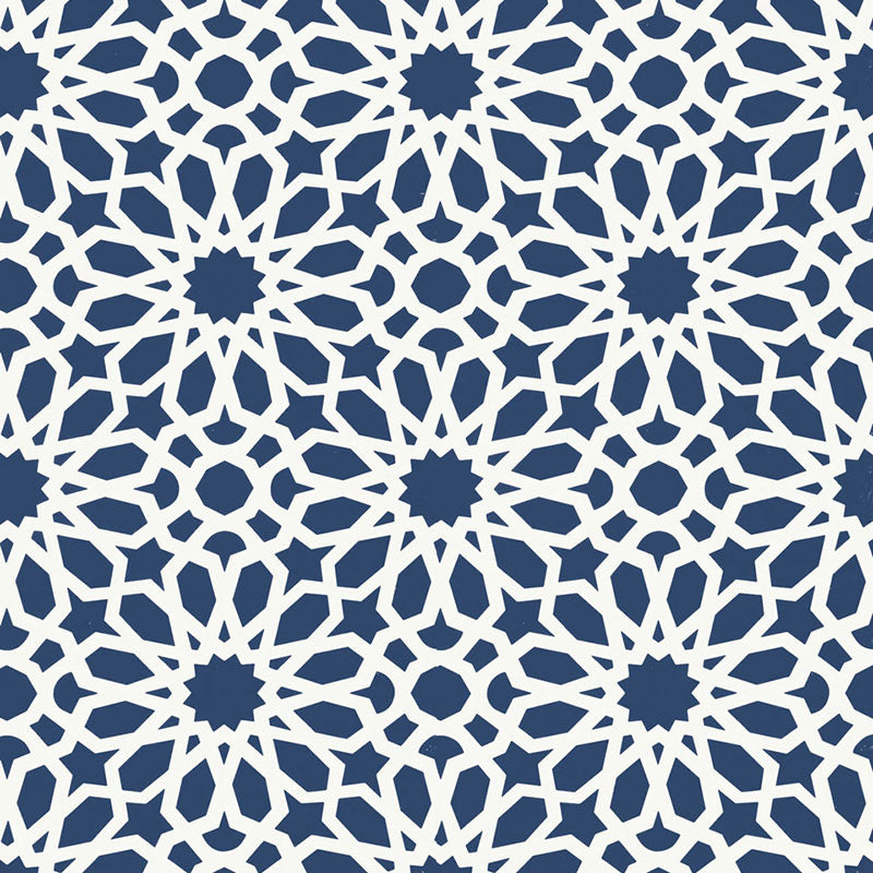 Agadir Screen wallpaper in lapis color - pattern number 5006640 - by Schumacher in the Ottoman Chic collection