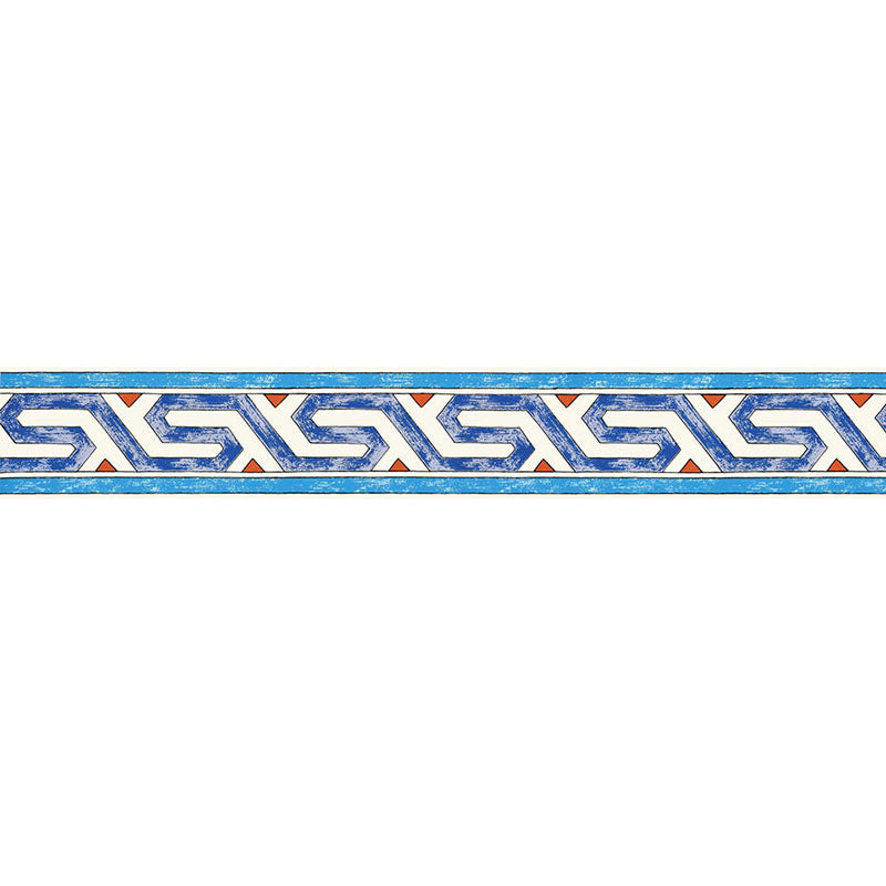 Bosphorus border in peacock color - pattern number 5006720 - by Schumacher in the Ottoman Chic collection