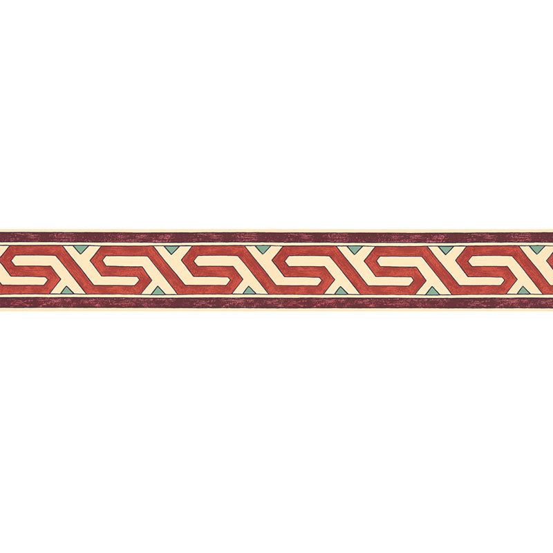 Bosphorus border in pomegranate color - pattern number 5006722 - by Schumacher in the Ottoman Chic collection