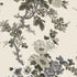 Pyne Hollyhock wallpaper in charcoal color - pattern number 5006920 - by Schumacher in the Print Happy Wallpapers collection