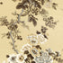 Pyne Hollyhock wallpaper in tobacco color - pattern number 5006921 - by Schumacher in the Print Happy Wallpapers collection