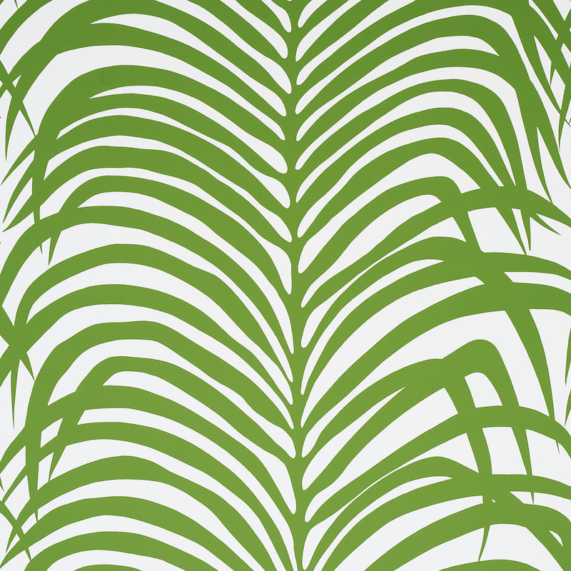 Zebra Palm wallpaper in jungle color - pattern number 5006931 - by Schumacher in the Print Happy Wallpapers collection