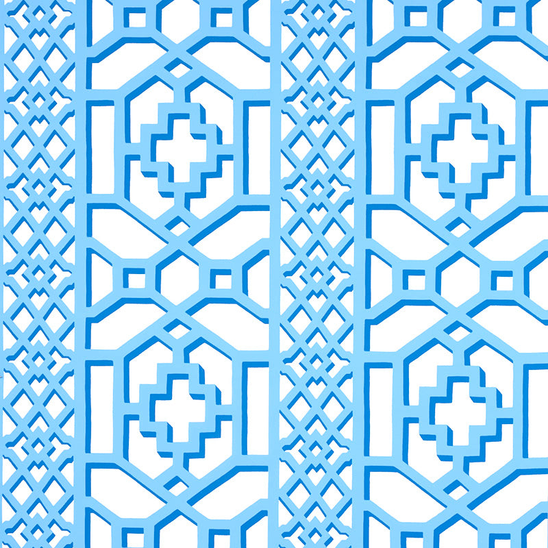 Schumacher Zanzibar Trellis Wallpaper