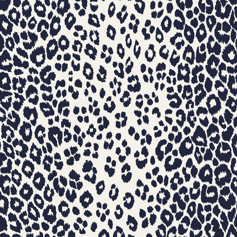 Iconic Leopard wallpaper in ink color - pattern number 5007010 - by Schumacher in the Print Happy Wallpapers collection