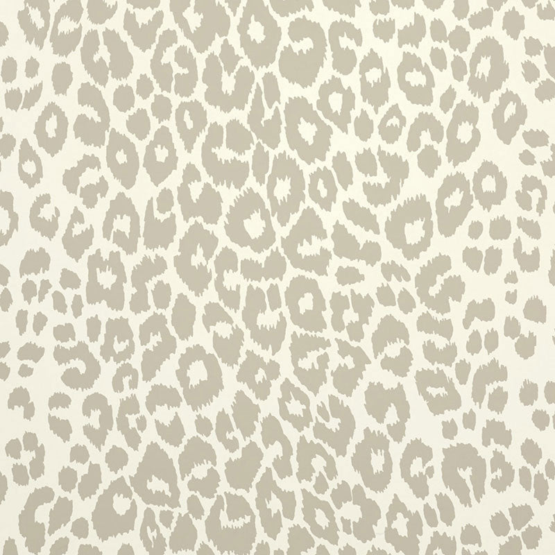 Iconic Leopard wallpaper in linen color - pattern number 5007011 - by Schumacher in the Print Happy Wallpapers collection