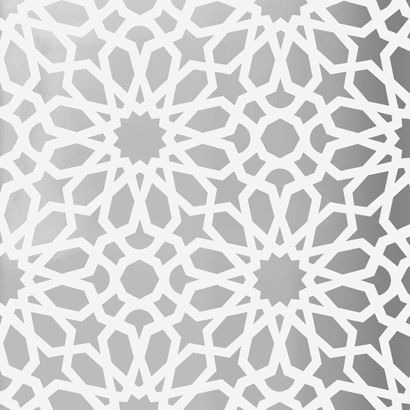 Agadir Screen Mylar wallpaper in moon color - pattern number 5007060 - by Schumacher in the Ottoman Chic collection