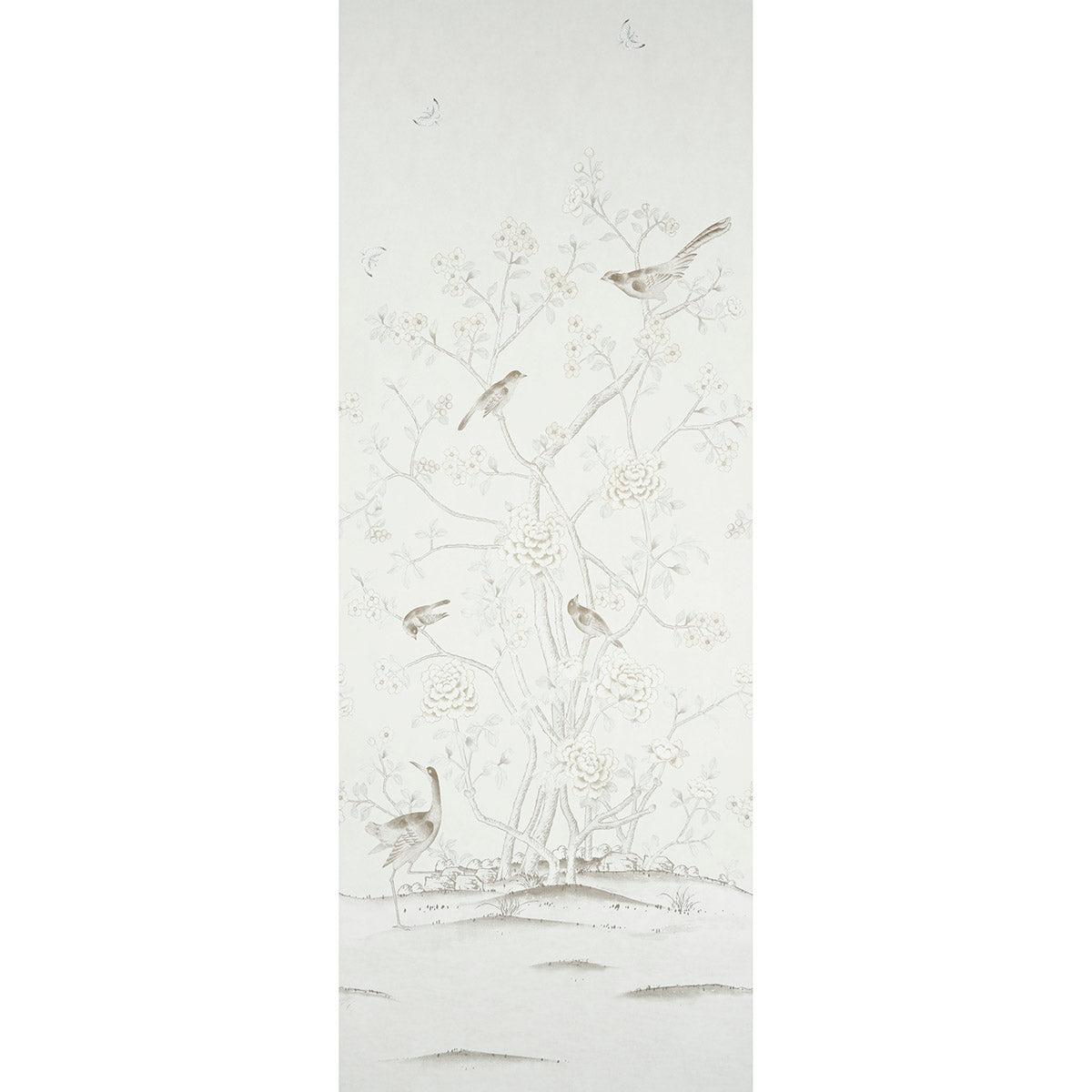 Chinois Palais Panel wallpaper in neutral color - pattern number 5007122 - by Schumacher in the Panels Collection collection