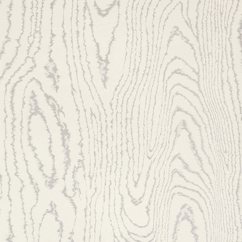 Faux Bois wallpaper in silver moon color - pattern number 5007401 - by Schumacher in the Fabulous Faux collection