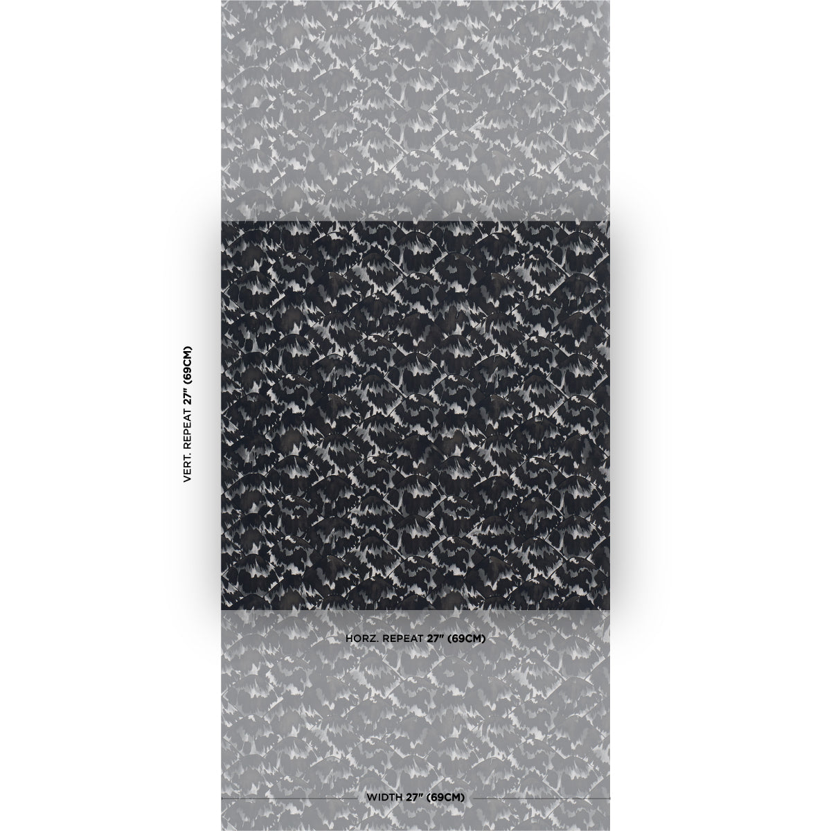 Tortoise Wallpaper in blackout color - pattern number 5007453 - by Schumacher in the Atelier Paris collection