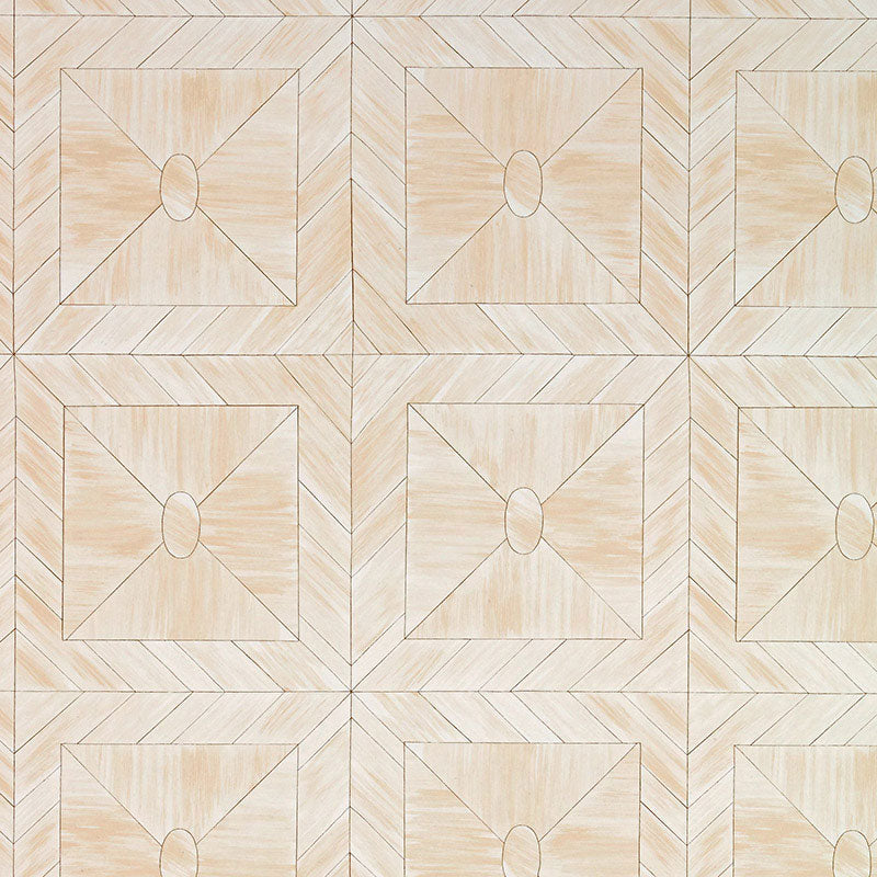 Bone Frame wallpaper in natural color - pattern number 5007730 - by Schumacher in the Celerie Kemble collection
