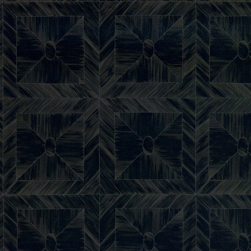 Bone Frame wallpaper in char color - pattern number 5007731 - by Schumacher in the Celerie Kemble collection