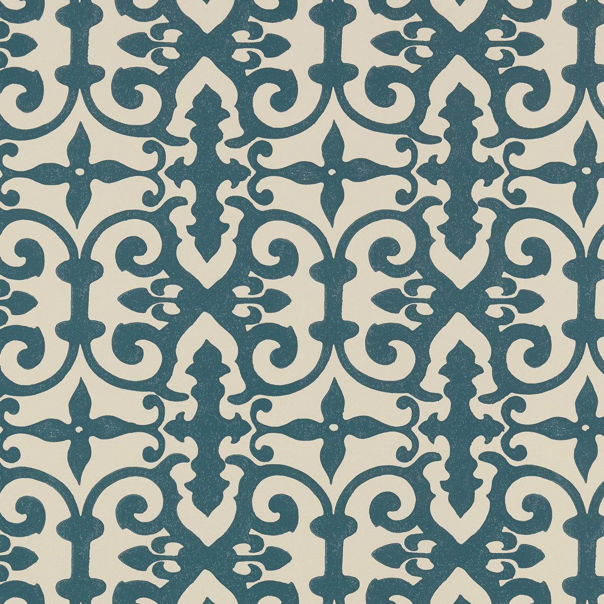 Ferne Park wallpaper in peacock blue color - pattern number 5008045 - by Schumacher in the Veere Grenney collection
