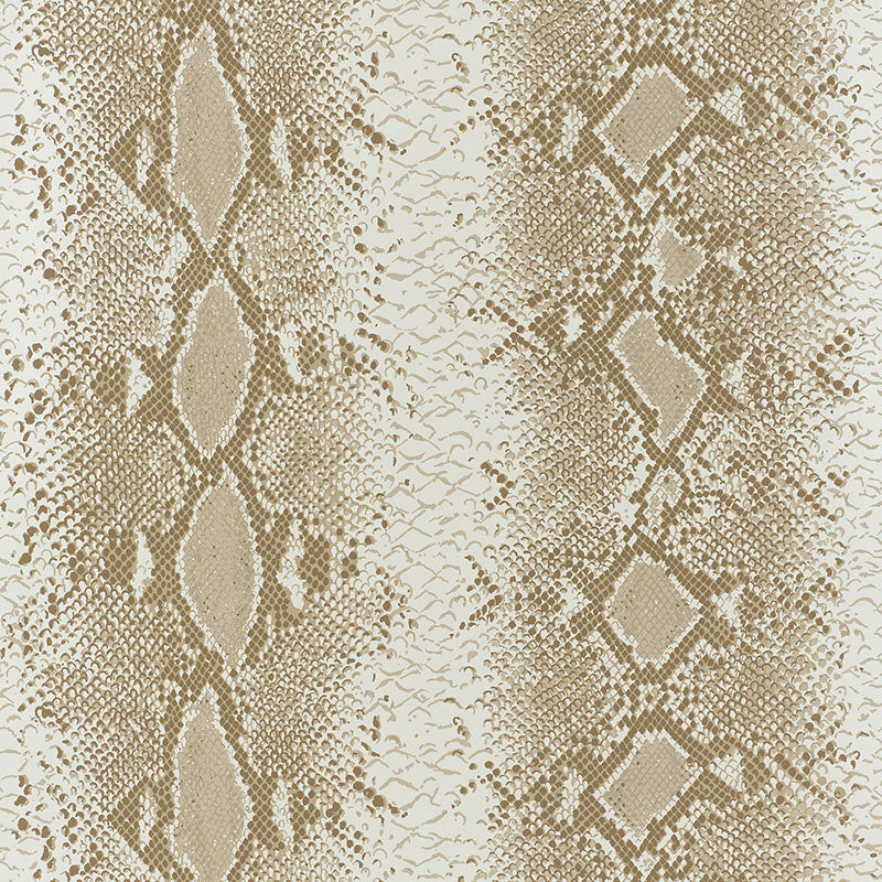 Snake Charmer wallpaper in sand color - pattern number 5008181 - by Schumacher in the Animal Prints and Wovens collection