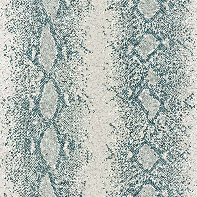 Snake Charmer wallpaper in mineral color - pattern number 5008183 - by Schumacher in the Animal Prints and Wovens collection
