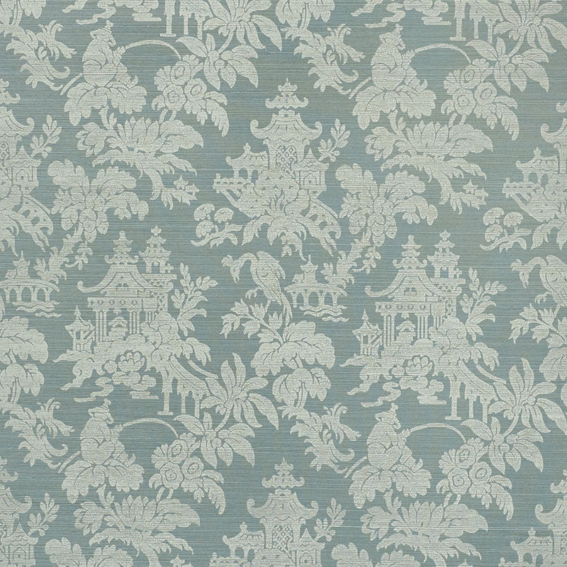Brighton Sisal wallpaper in mineral color - pattern number 5008323 - by Schumacher in the Shangri La collection