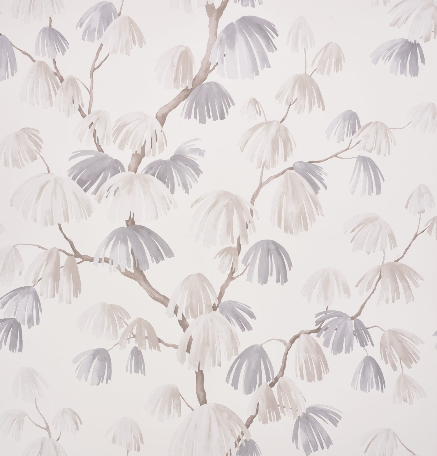 Weeping Pine wallpaper in neutral color - pattern number 5008330 - by Schumacher in the David Kaihoi collection